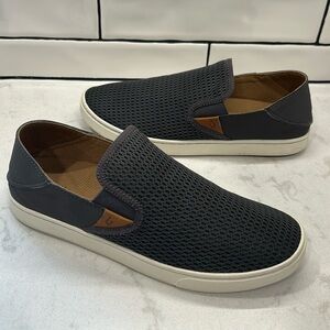 Olukai Pehuea Womens Size US 9.5 Gray Mesh Slip On Loafers Beach Comfort Shoes